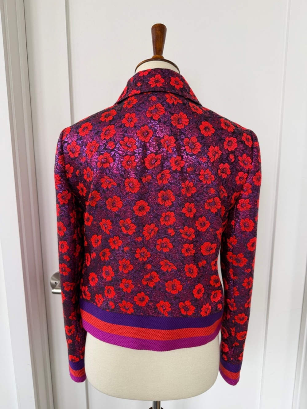 Louise Kennedy Metallic Thread Moto Jacket S - Picture 4 of 12